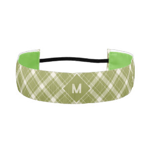 Cinta Para La Cabeza Personalizado Monograma Tapado / Patrón Tartán