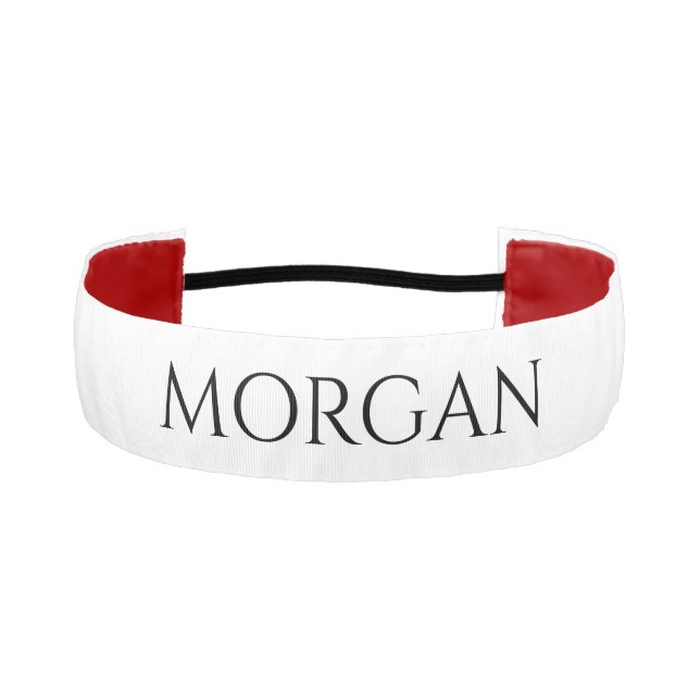 Cinta Para La Cabeza Personalizar el nombre o las iniciales en negro en (Anverso)