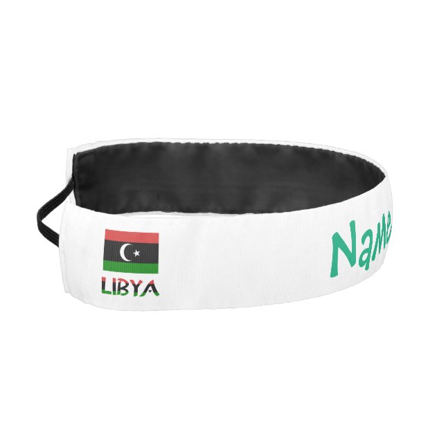 Cinta Para La Cabeza Personalized Libya Flag Name  (Izquierda)
