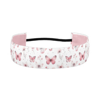 Cinta Para La Cabeza Pink Butterflies 