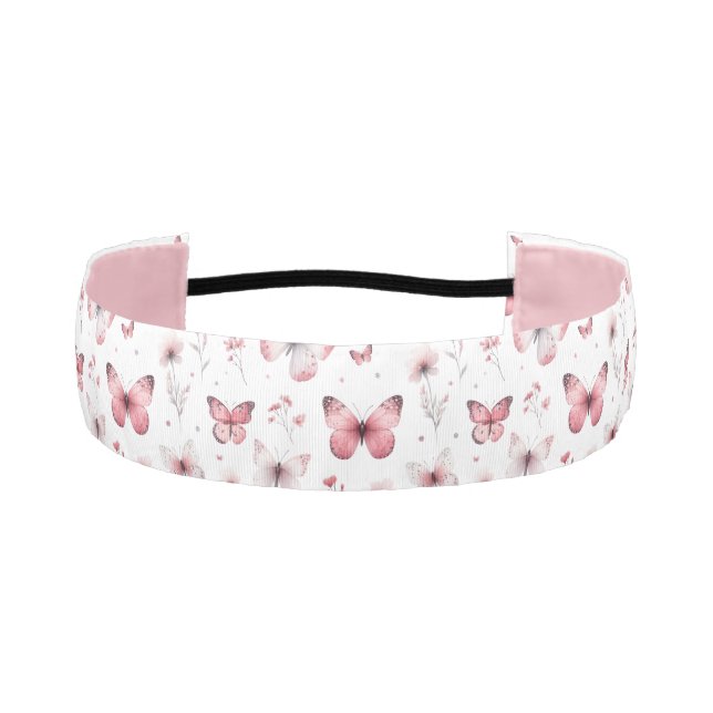 Cinta Para La Cabeza Pink Butterflies  (Anverso)