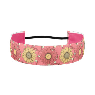 Cinta Para La Cabeza Pink Sunflowers Christmas