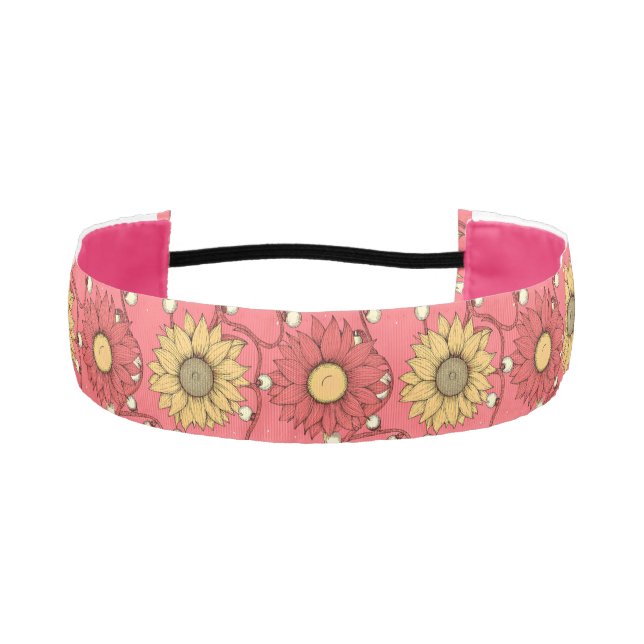 Cinta Para La Cabeza Pink Sunflowers Christmas (Anverso)
