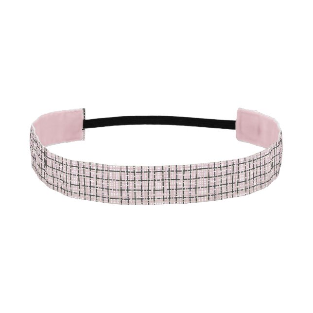 Cinta Para La Cabeza Pink y Black Tweed (Anverso)