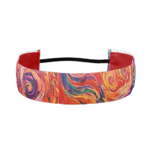 Cinta Para La Cabeza Pintado de aceite de Swichedelic Swirls