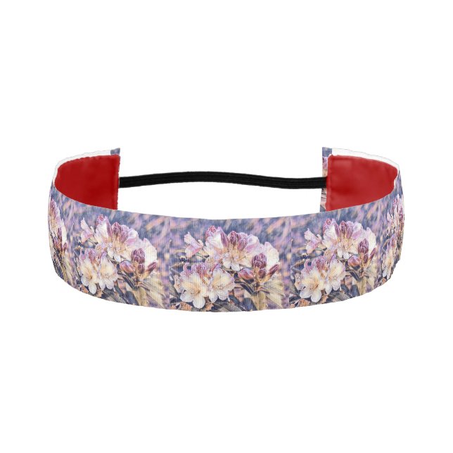 Cinta Para La Cabeza Pintura acuarela de una flor de azeea morada (Anverso)