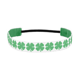 Cinta Para La Cabeza Pixel Lucky Four Leaf Clover de 8 bits