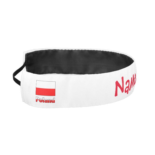 Cinta Para La Cabeza Polonia y la bandera polaca la personalización roj (Izquierda)