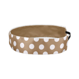 Cinta Para La Cabeza Punto de polka marrón