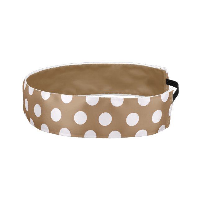 Cinta Para La Cabeza Punto de polka marrón (Derecha)