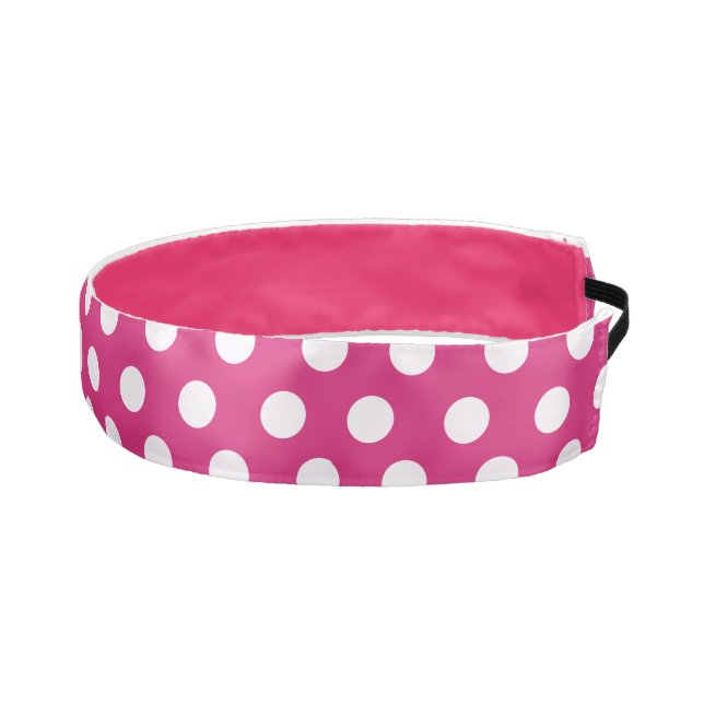 Cinta Para La Cabeza Punto de polka rosado (Derecha)