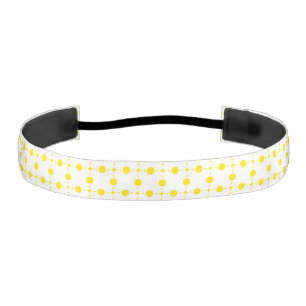 Cinta Para La Cabeza Puntos de Polka Amarillo, Patrón De Punto De Polka