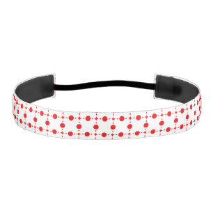 Cinta Para La Cabeza Puntos de Polka Rojo, Patrón de Punto de Polka, Pu