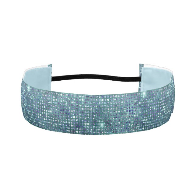 Cinta Para La Cabeza Purpurina verde azulado (Anverso)