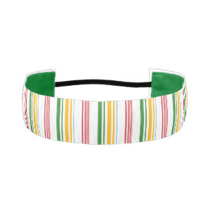 Cinta Para La Cabeza Rayas amarillas de color verde suave