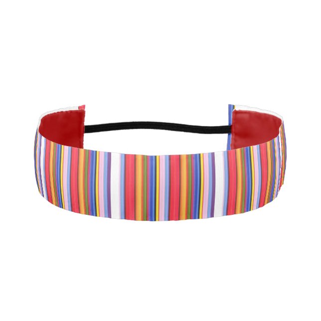 Cinta Para La Cabeza Rayas mágicas de colores cortos (Anverso)