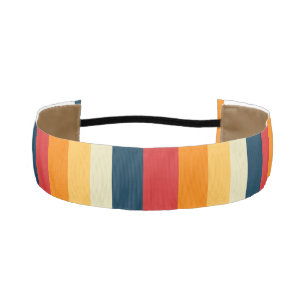 Cinta Para La Cabeza rayas rojas, azules, naranjas y amarillas