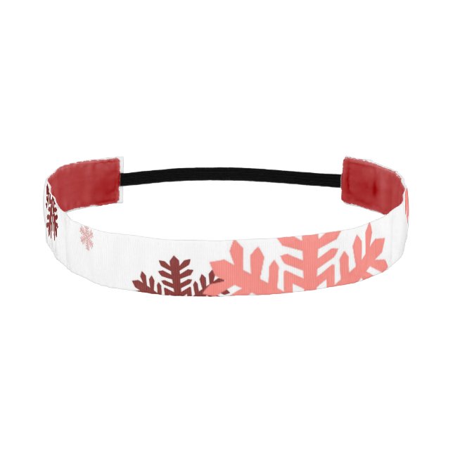 Cinta Para La Cabeza Red snow flakes Christmas pattern snow pattern des (Anverso)