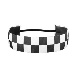 Cinta Para La Cabeza Retro geométrico negro y blanco