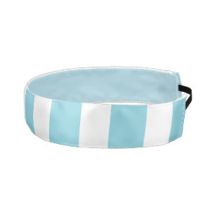 Cinta Para La Cabeza Robin Egg Blue and White Strike Doble satinado de 