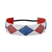 Rojo, Blanco, Azul Argyle Brillante 4 de Julio