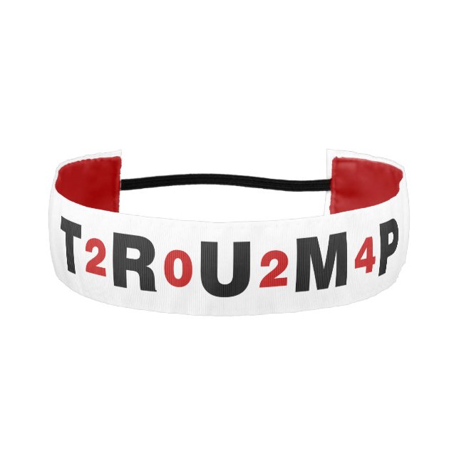 Cinta Para La Cabeza Rojo de Trump 2024 (Anverso)