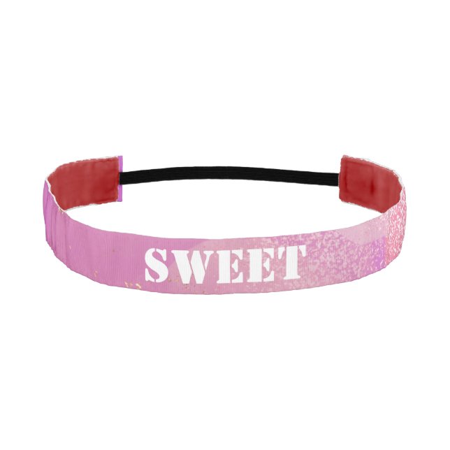 Cinta Para La Cabeza Romantic glitter pink art (Anverso)