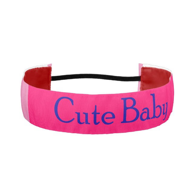 Cinta Para La Cabeza Rosa azul lindo bebé (Anverso)