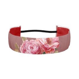 Cinta Para La Cabeza Rosas rosa rosada rosada con polvorientos florales