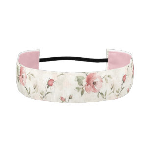 Cinta Para La Cabeza Rosas Rosadas Floral