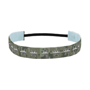 Cinta Para La Cabeza Rótulo Pisces Zodiac en Woodland Camo Digital