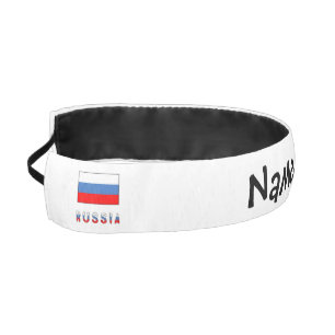 Cinta Para La Cabeza Rusia Bandera Rusa Personalización Negra