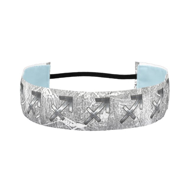 Cinta Para La Cabeza Sagittarius Zodiac Grunge Estilo Acero Molesto (Anverso)