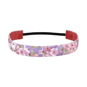 Cinta Para La Cabeza Sakura rosa sobre fondo de pintura