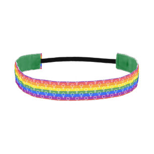 Cinta Para La Cabeza Símbolo femenino patrón arco iris