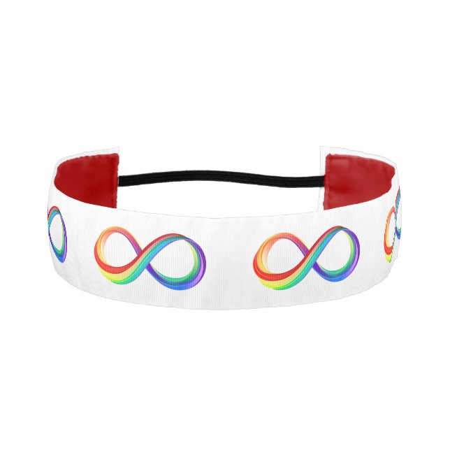 Cinta Para La Cabeza Símbolo infinito arcoiris en capas (Anverso)