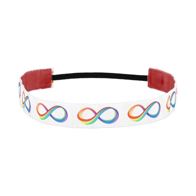 Cinta Para La Cabeza Símbolo infinito arcoiris en capas (Anverso)