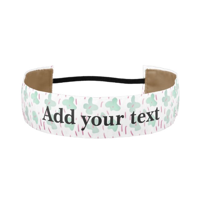 Cinta Para La Cabeza simple mínimo añadir su nombre foto año acuarela (Anverso)