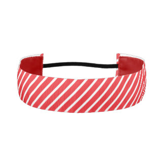 Cinta Para La Cabeza Simple Red and White Corner Stripe