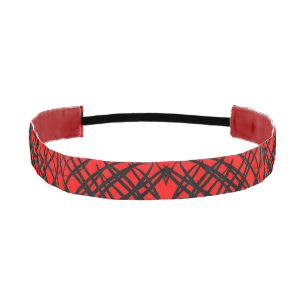 Cinta Para La Cabeza Simple Scribble   Baldosas espejo   Rojo  