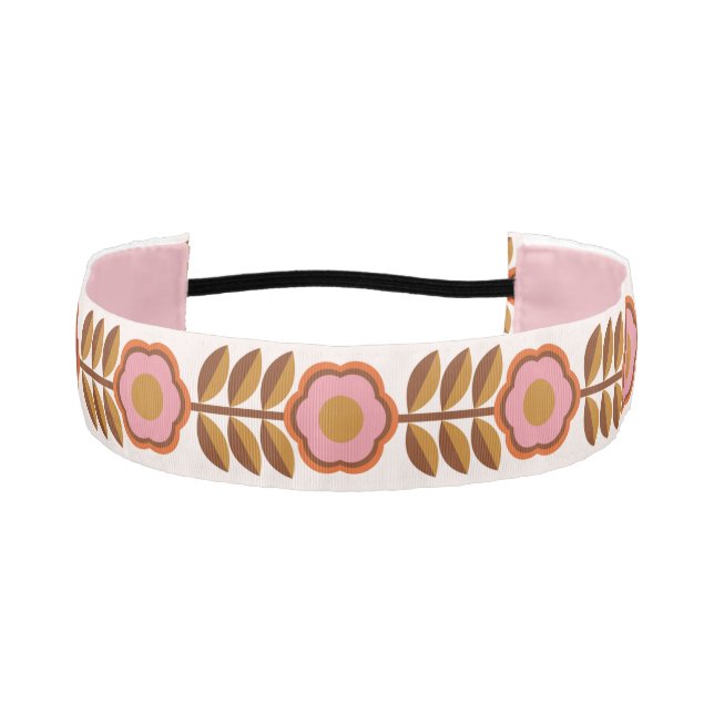 Cinta Para La Cabeza Sin problemas de potencia de las flores rosadas-ma (Anverso)