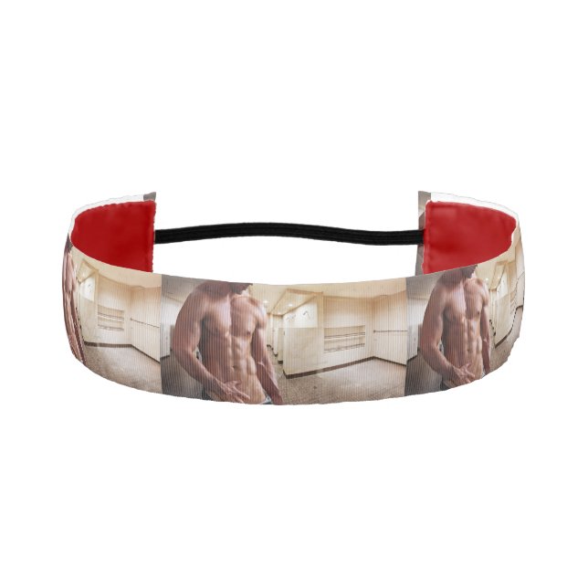 Cinta Para La Cabeza SlipperyJoe hombre muscular sin camisa 6pack abs f (Anverso)