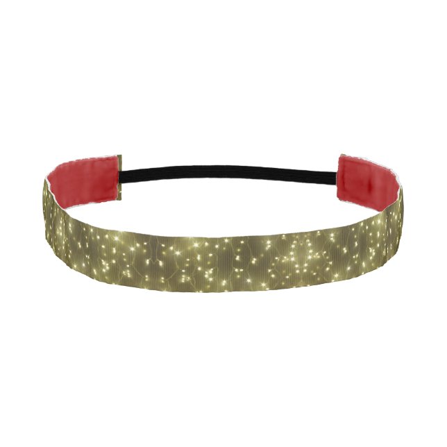 Cinta Para La Cabeza Sparkling Golden Lights Navidad Headband (Anverso)