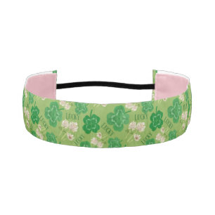 Cinta Para La Cabeza St Patrick's Day Lucky Green Clover Non-Slip