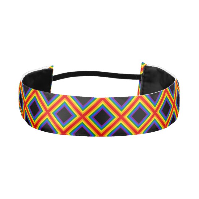 Cinta Para La Cabeza Stripes Square Frame RAINBOW + tu idea (Anverso)