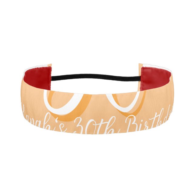 Cinta Para La Cabeza Sucio anuncio de cumpleaños retro simple y naranja (Anverso)