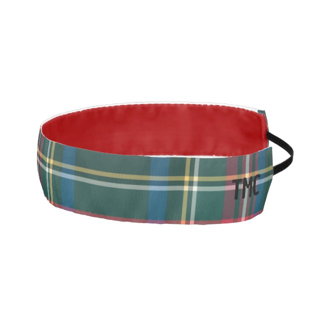 Cinta Para La Cabeza Tartan Plaid INITIALS Navidades Clásicos Preppy (Derecha)