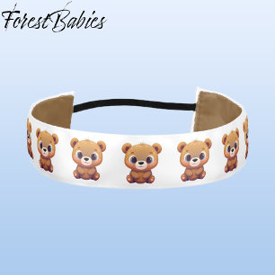 Cinta Para La Cabeza Teddy Bear Cute Whimsical Animal Personalizado Grá