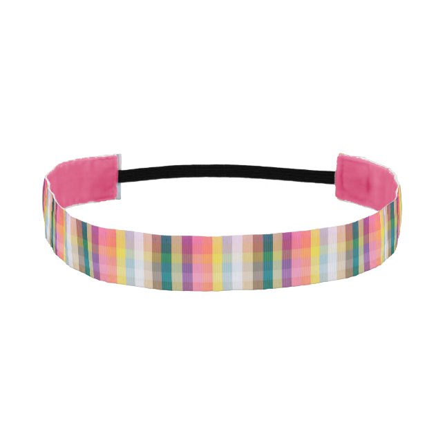 Cinta Para La Cabeza Tela escocesa escocesa abstracta (Anverso)