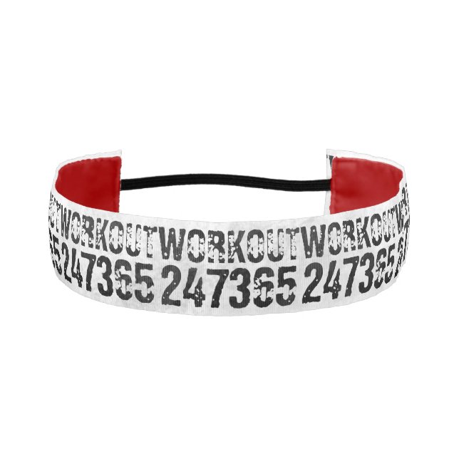 Cinta Para La Cabeza Texto escrito y raspado Workout 247365 rústico (Anverso)